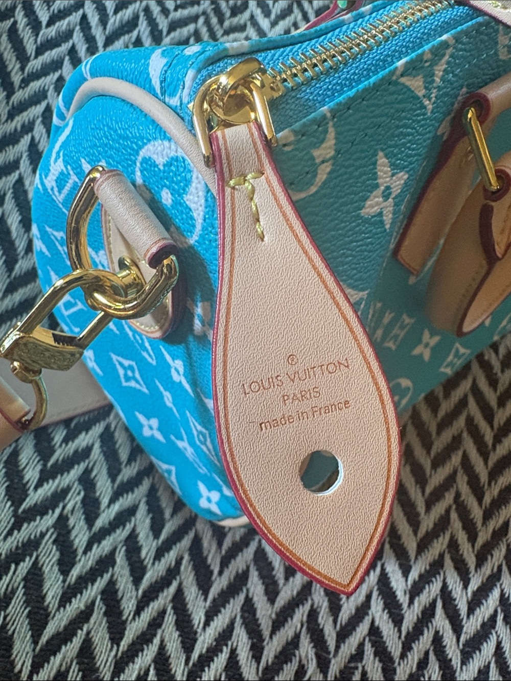 Turquoise Monogram Bag Designer Style Women’s Bag NEW! - Picture 5 of 6